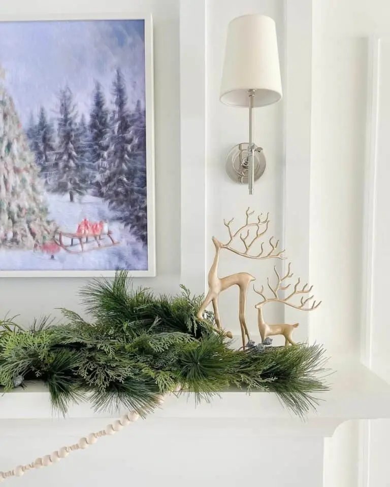 Gold Deer Mantel
