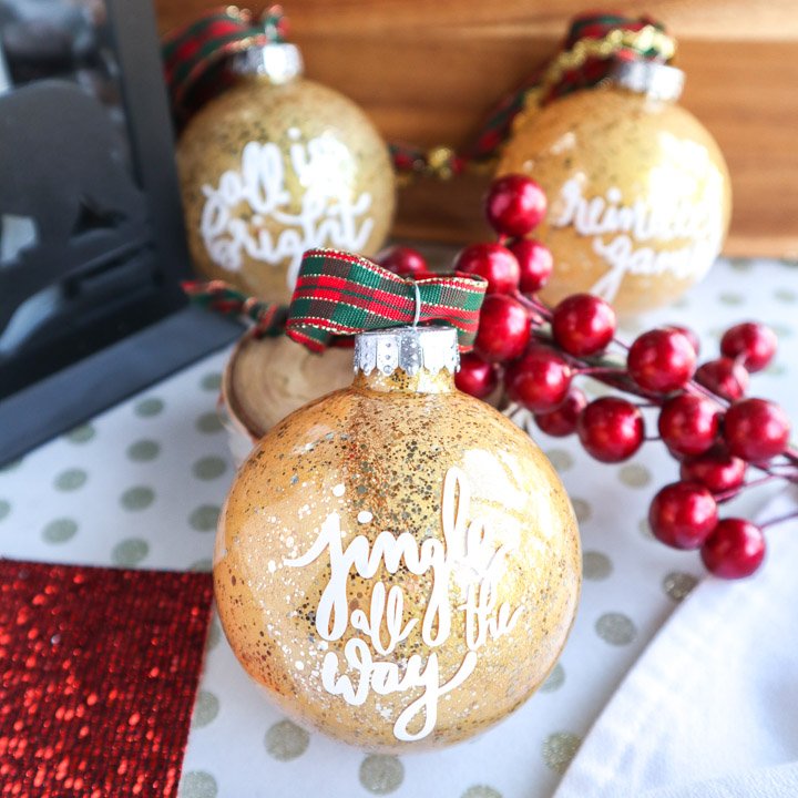 Gold Glass Ornaments