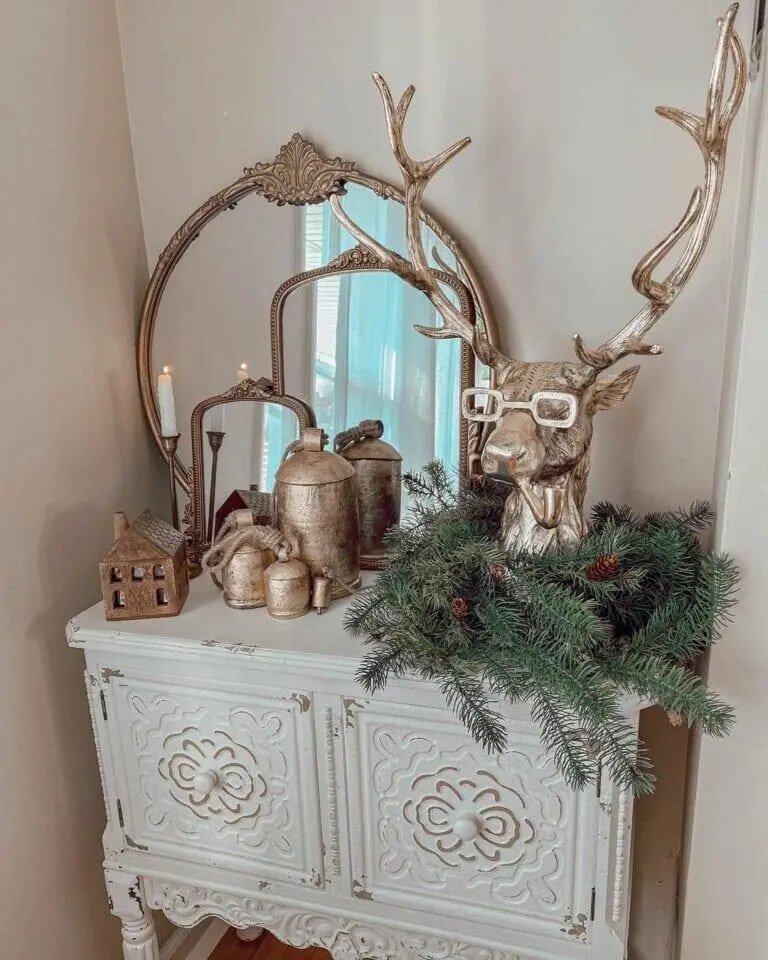 Gold Stag Head