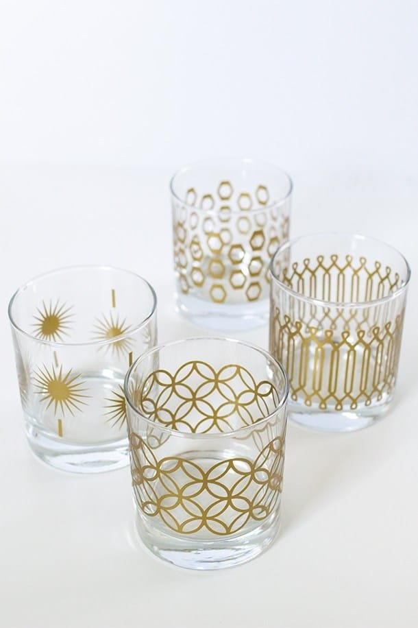Gold Vinyl Glasses