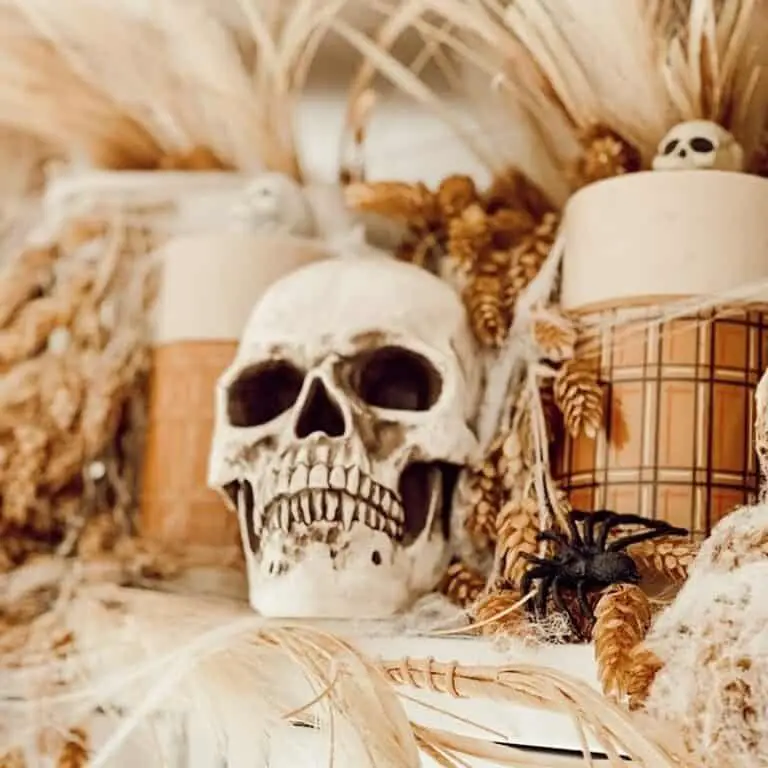 Golden Skull Fall Decor