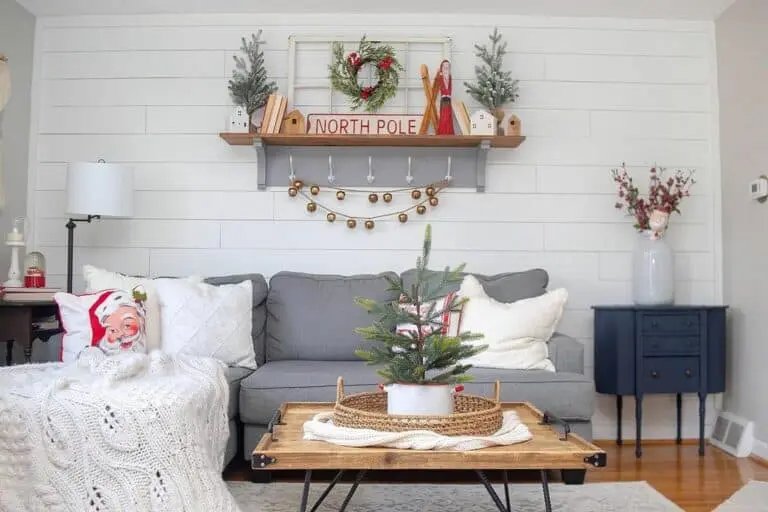 Gray Christmas Shelf
