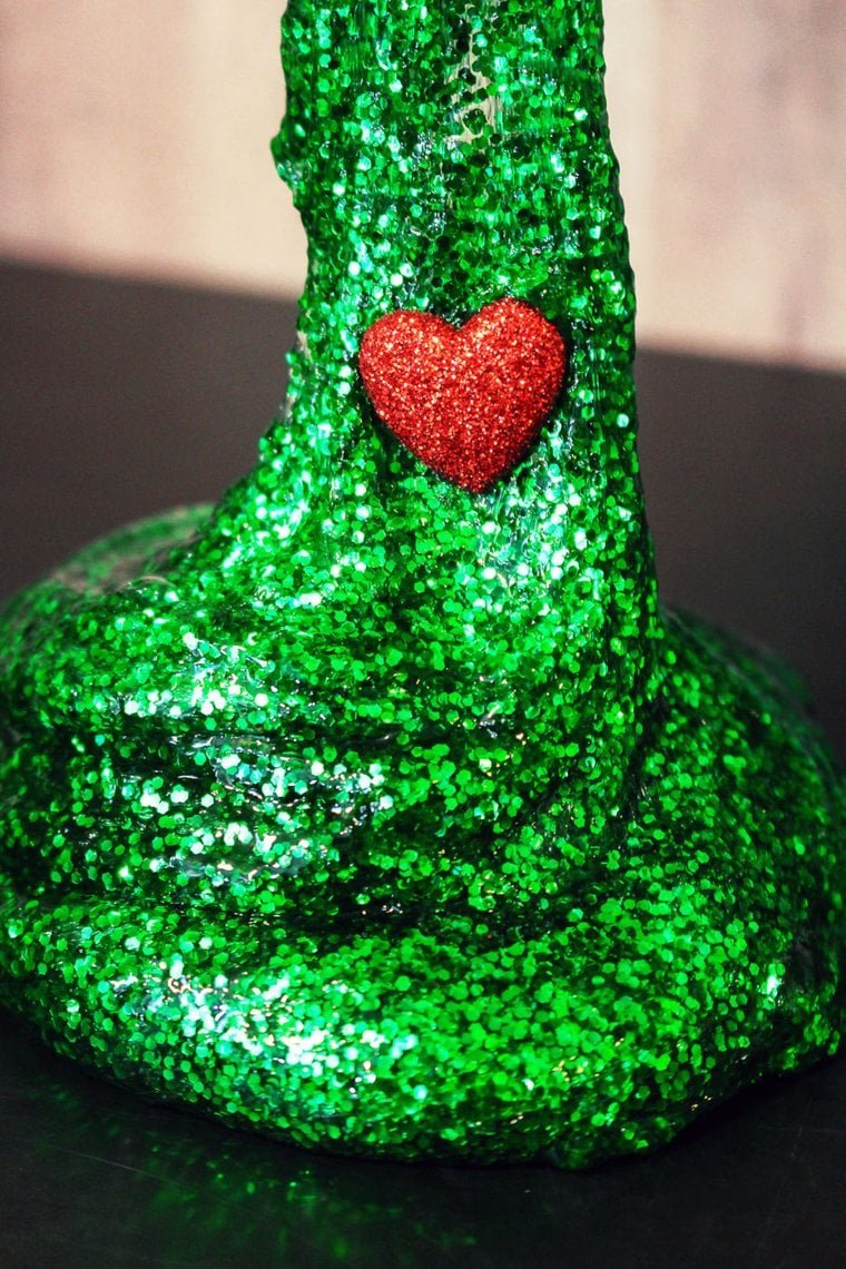 Green Glitter Slime