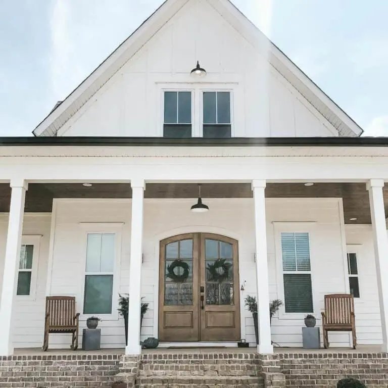 Green Wreaths Double Doors