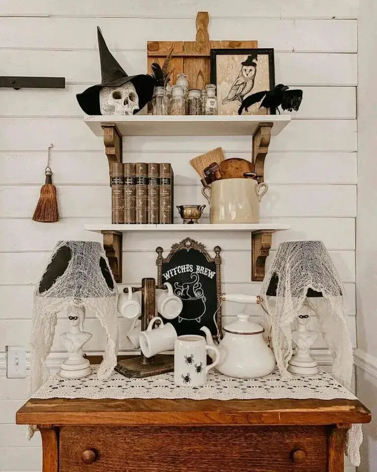 Halloween Coffee Bar Setup