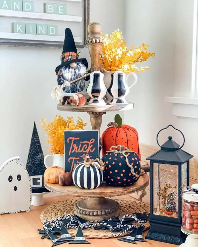 Halloween Decorated Tiered Tray