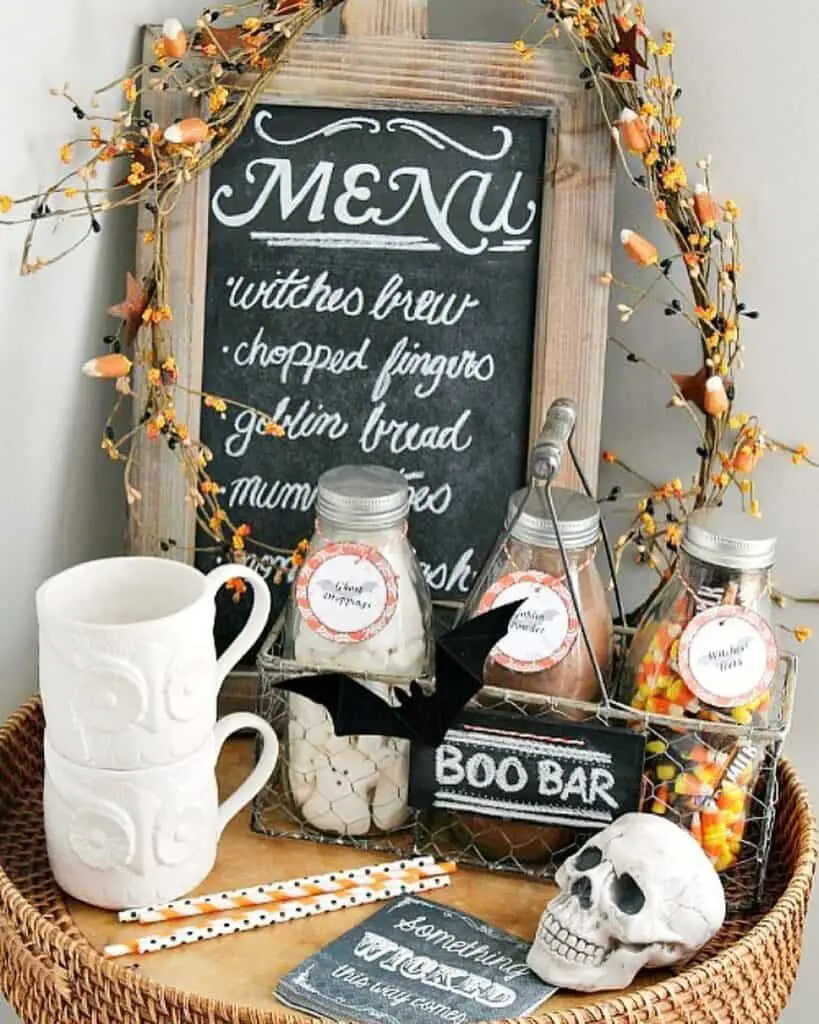 Halloween Drink Bar Setup