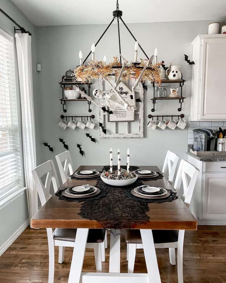 Halloween Kitchen Table Setup