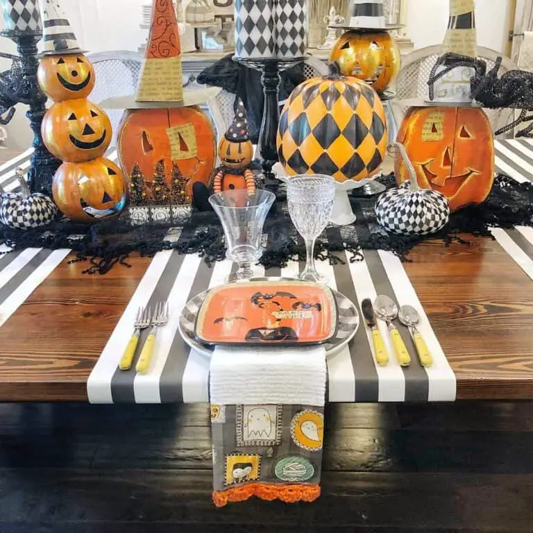 Halloween Pumpkin Table Display