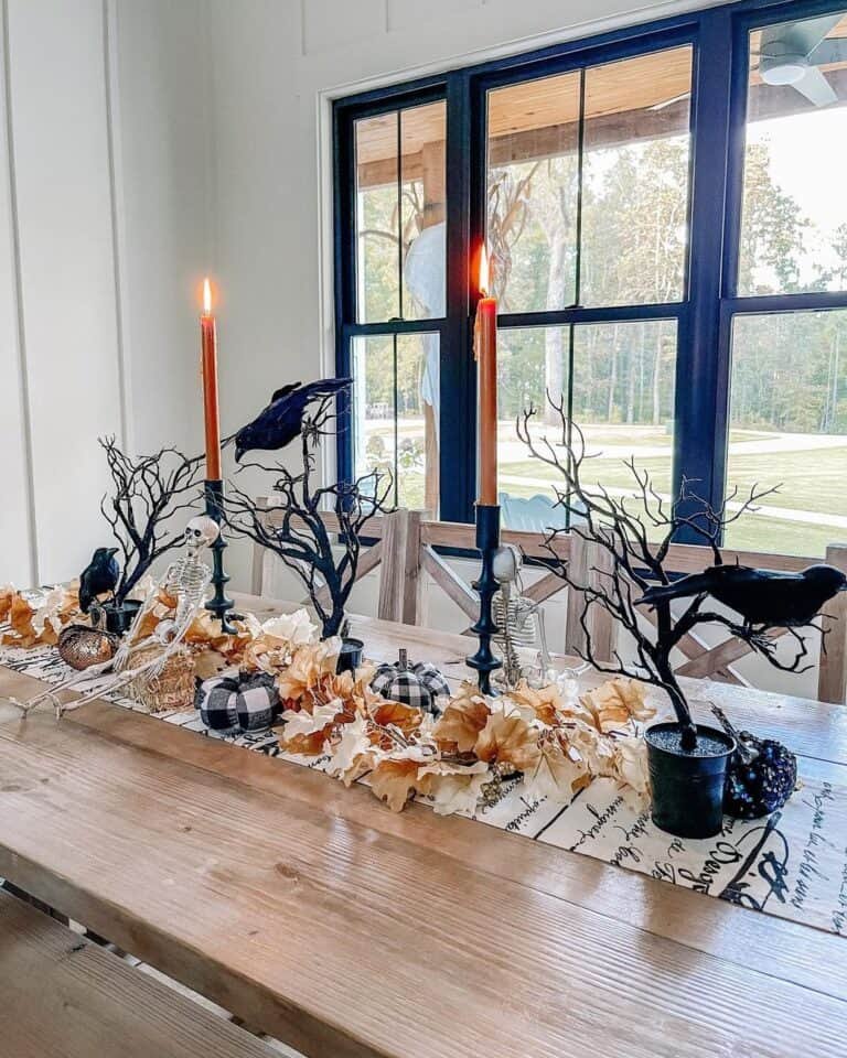 Halloween Raven Table Decor