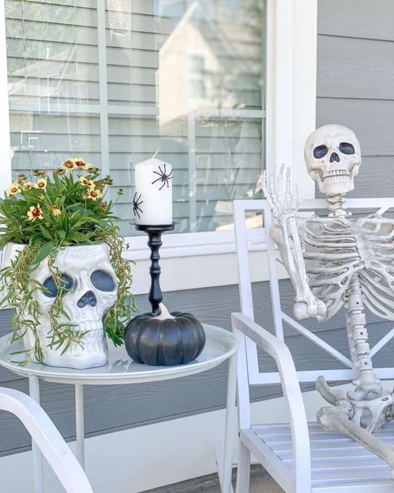 Halloween Skeleton Seating Area