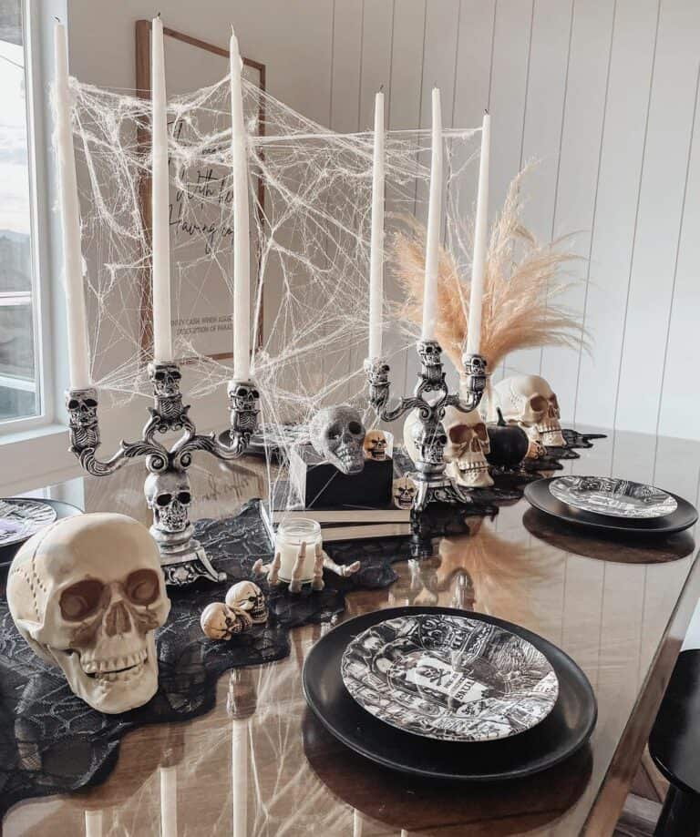 Halloween Skull Table Setting