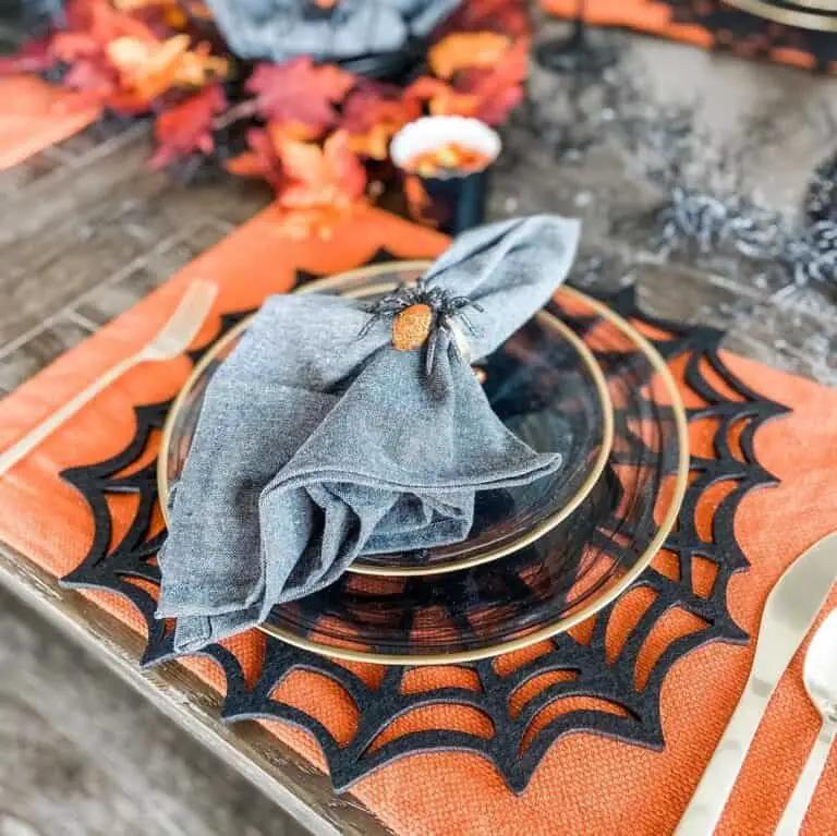 Halloween Spider Table Setting