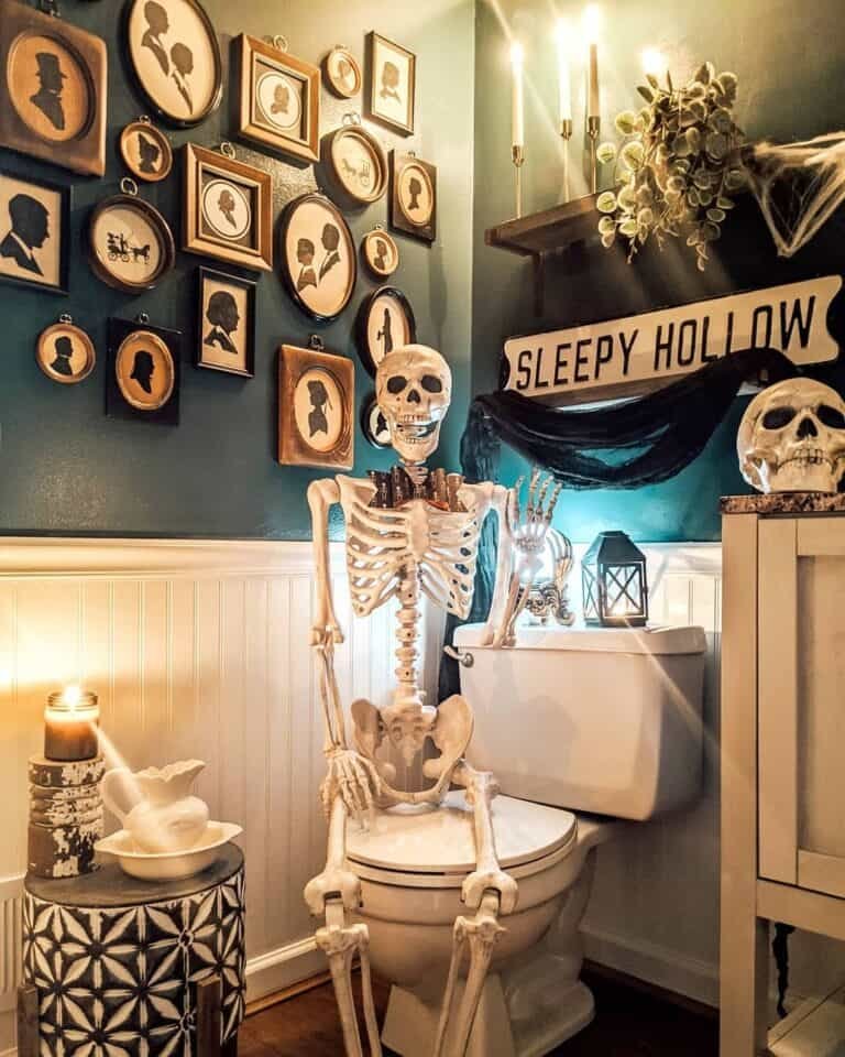 Halloween Themed Half Bath