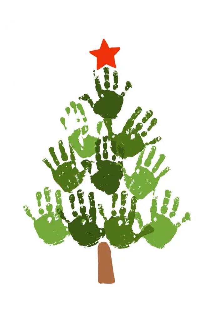 Handprint Holiday Wreath