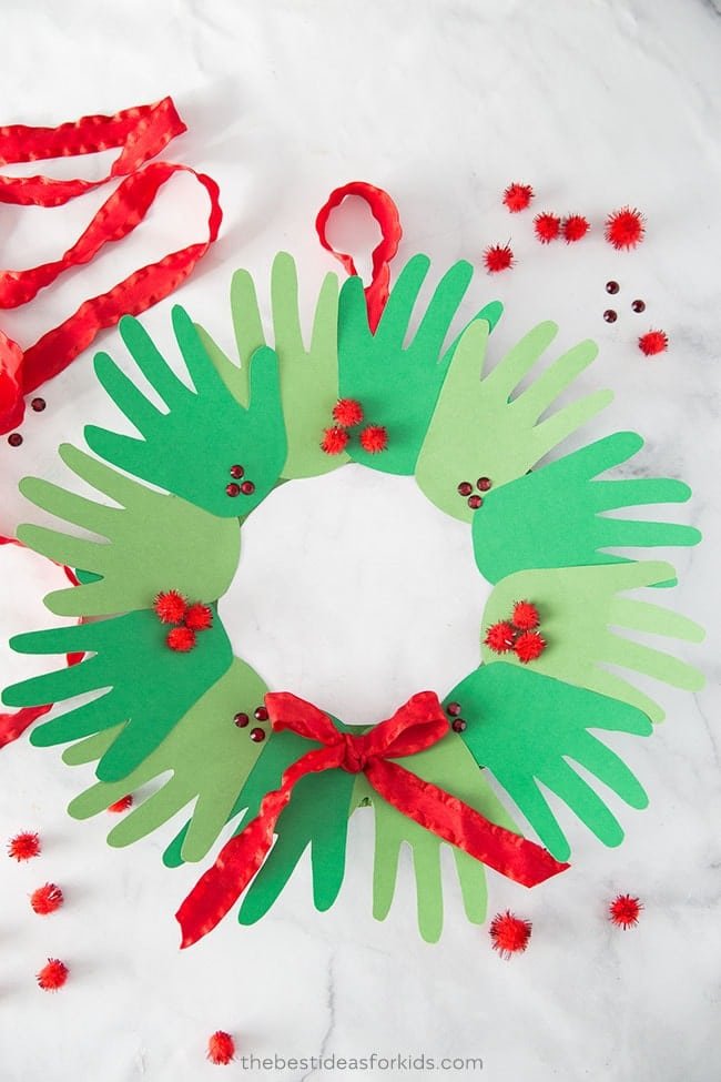 Handprint Paper Wreath