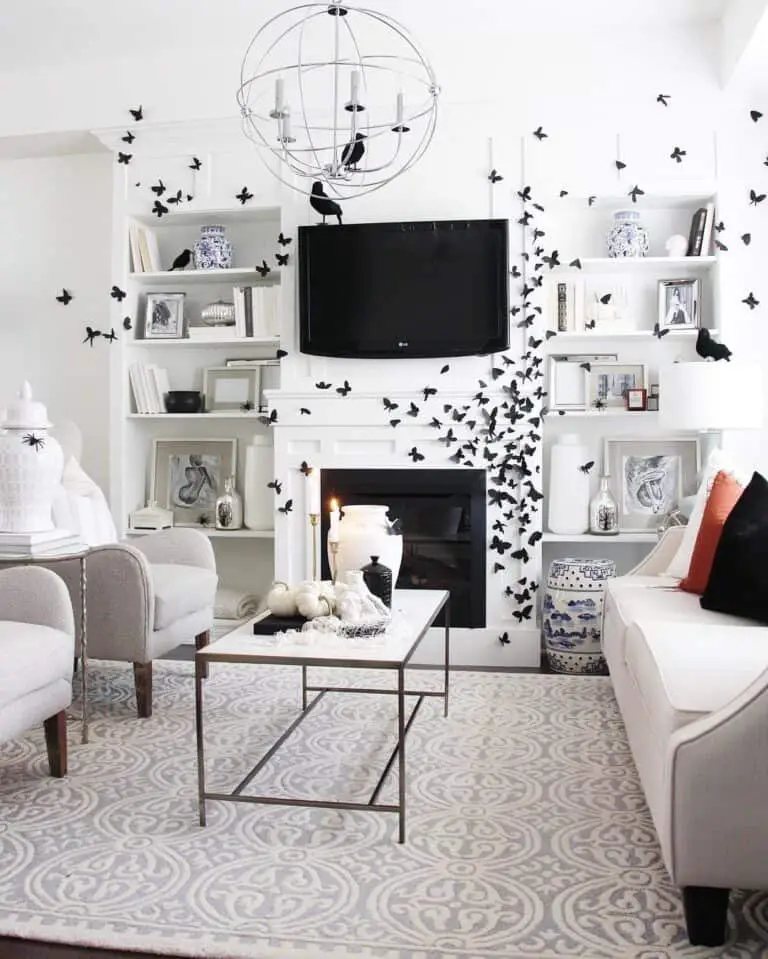 Insect Cutouts on Fireplace