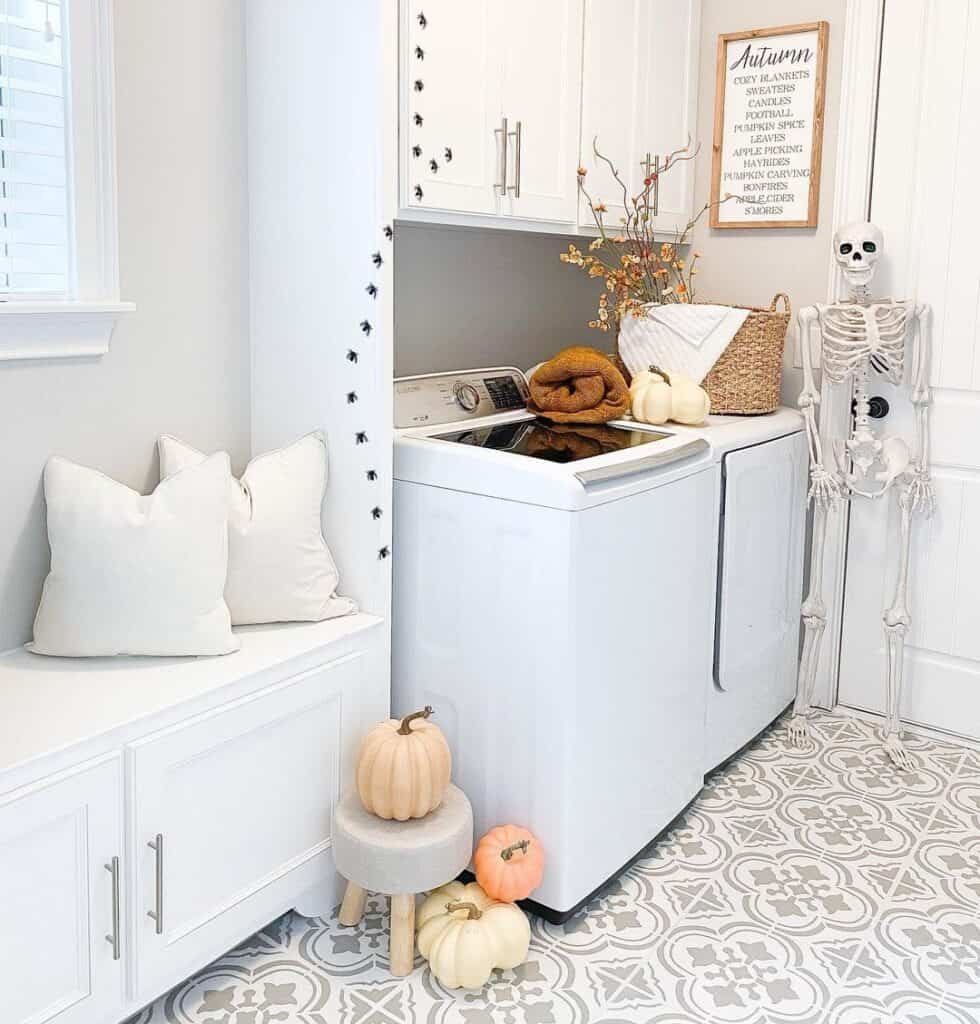 Laundry Room Pumpkin Decor