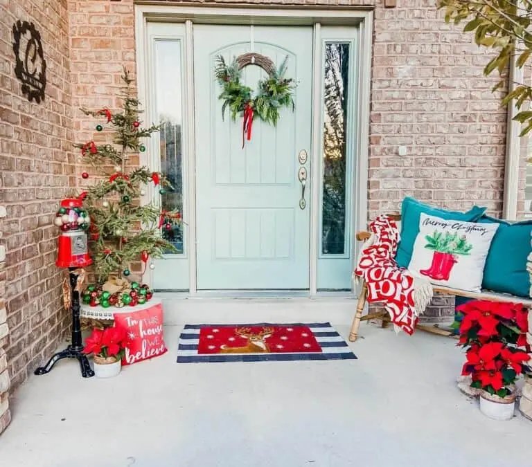 Light Blue Door Wreath