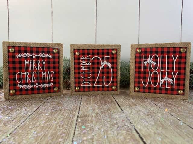 Mini Plaid Signs