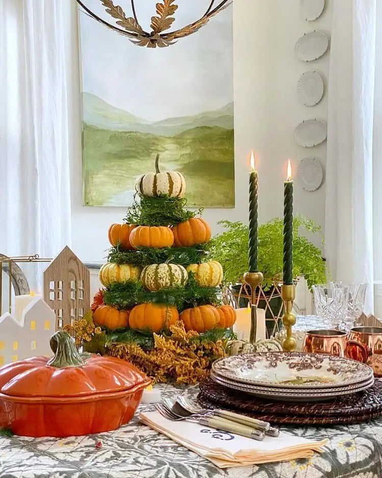 Mini Pumpkin Dining Centerpiece
