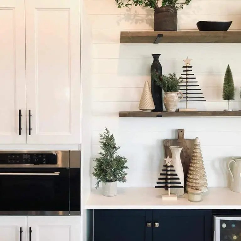 Monochrome Christmas Shelves