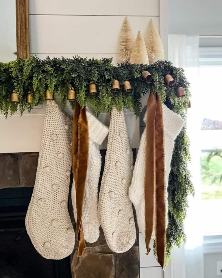 Neutral Christmas Mantels