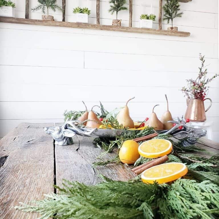 Orange Pine Centerpiece
