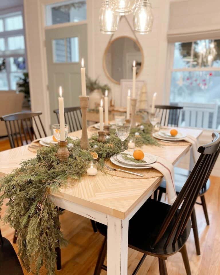 Orange Pine Garland
