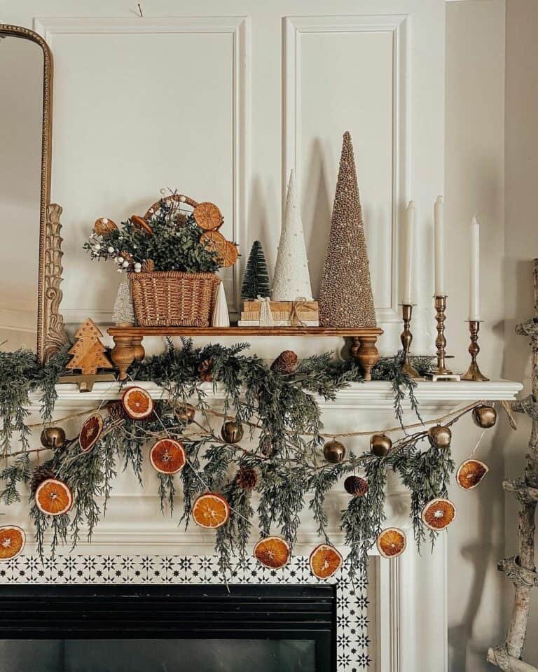 Orange Pine Garland