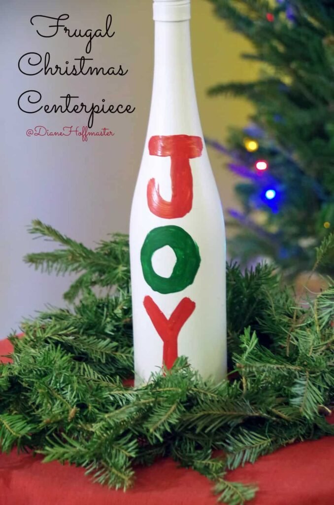 Painted Bottle Centerpiece
