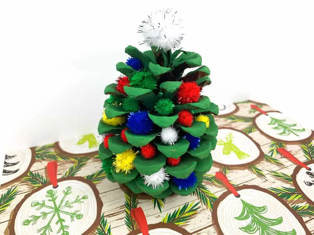 Painted Pine Cone Trees