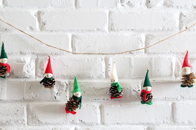 Pinecone Elf Ornaments