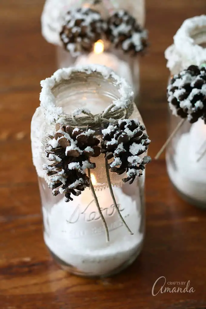 Pinecone Jar Luminaries