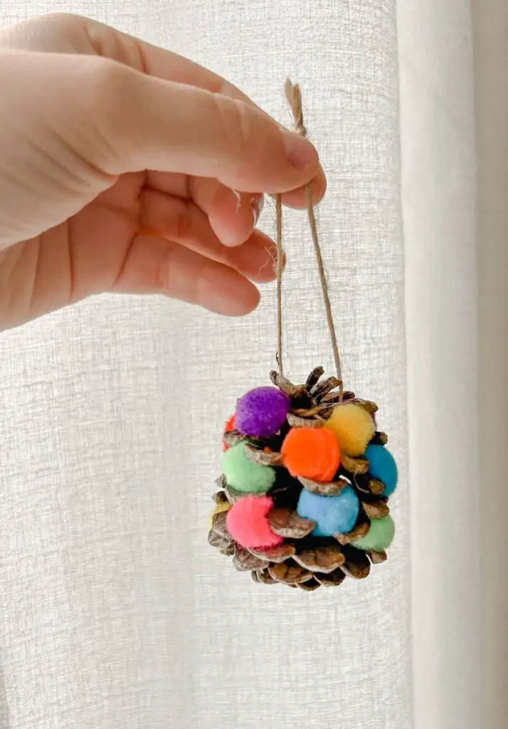 Pinecone Pom Pom Ornaments