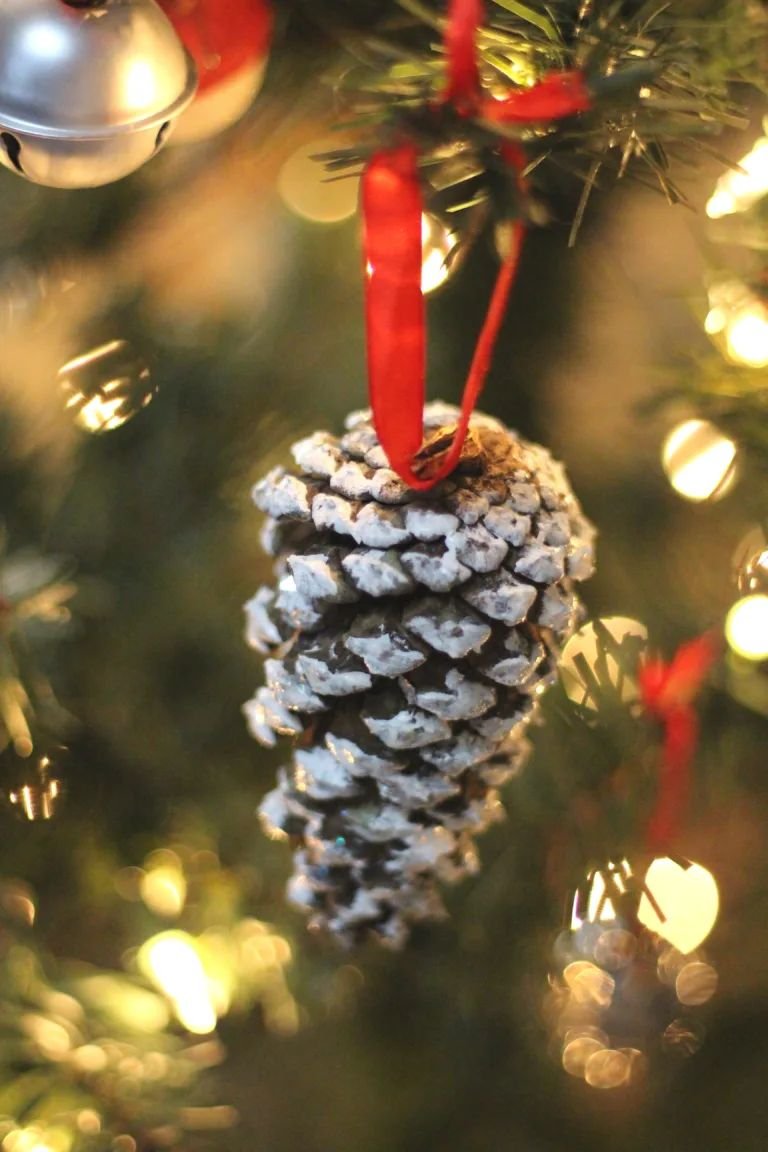Pinecone Snow Ornaments