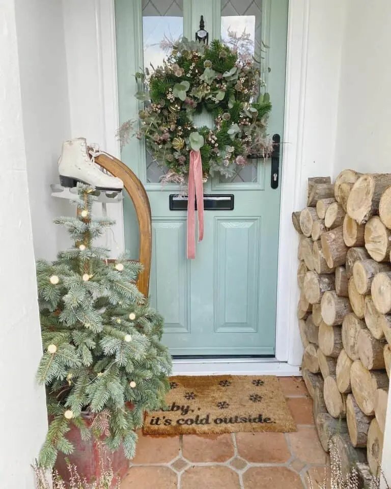 Pink Bow Wreath