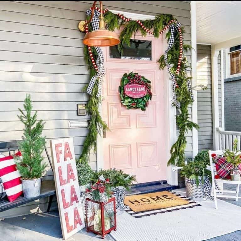 Pink Door Christmas Lanterns