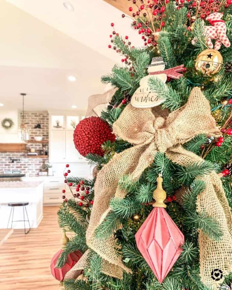 Pink Farmhouse Tree