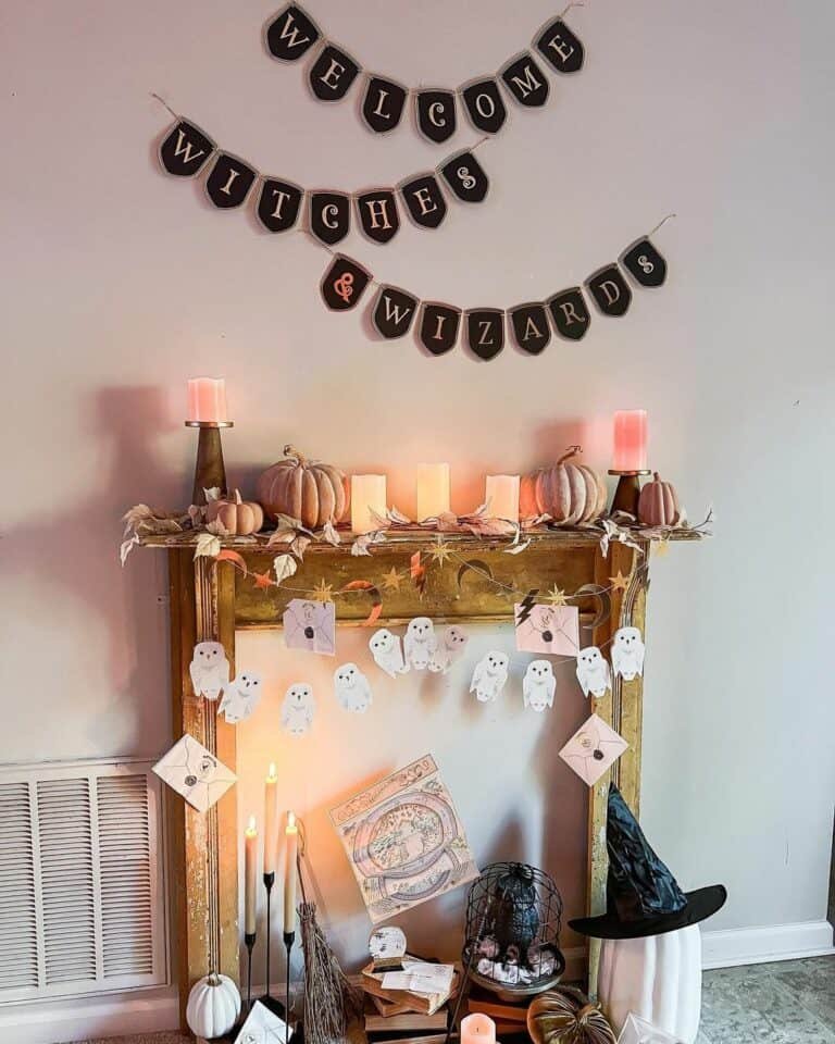 Pink Pumpkin Display