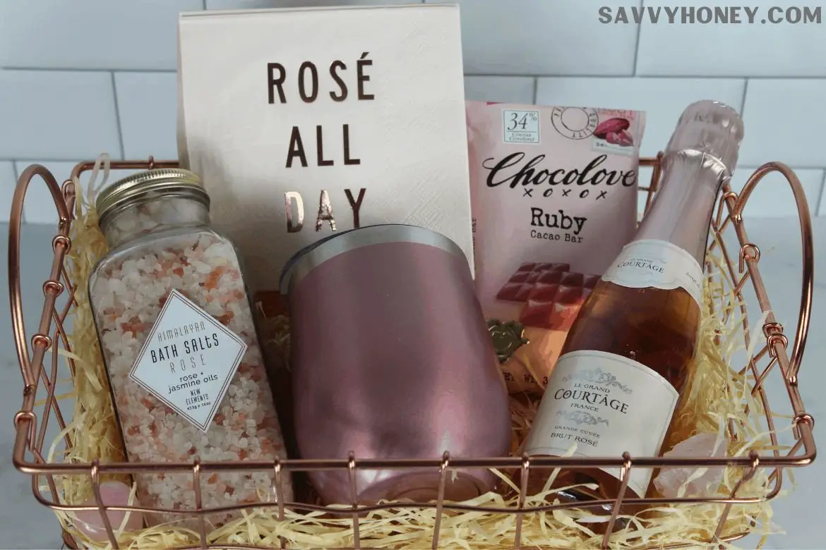 Pink Wine Basket
