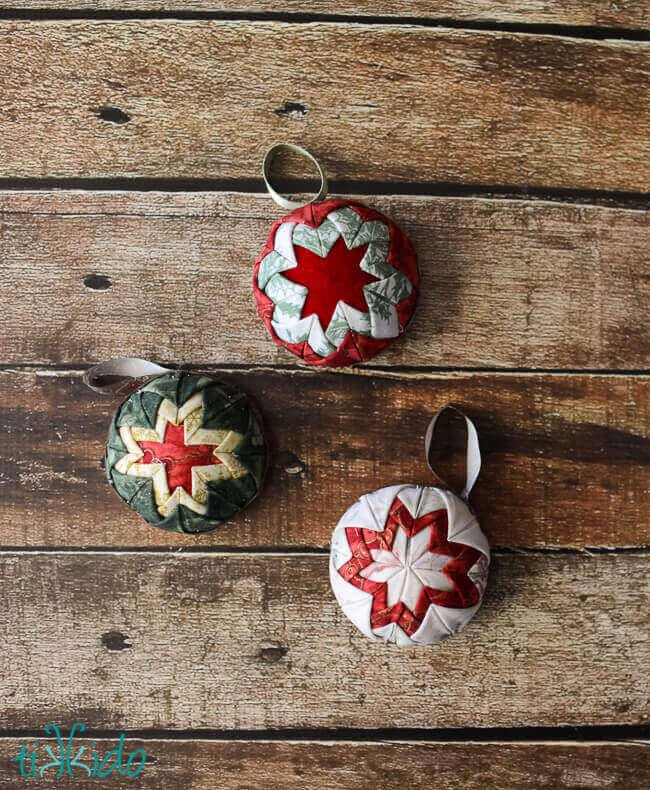 Quilted Fabric Ornaments