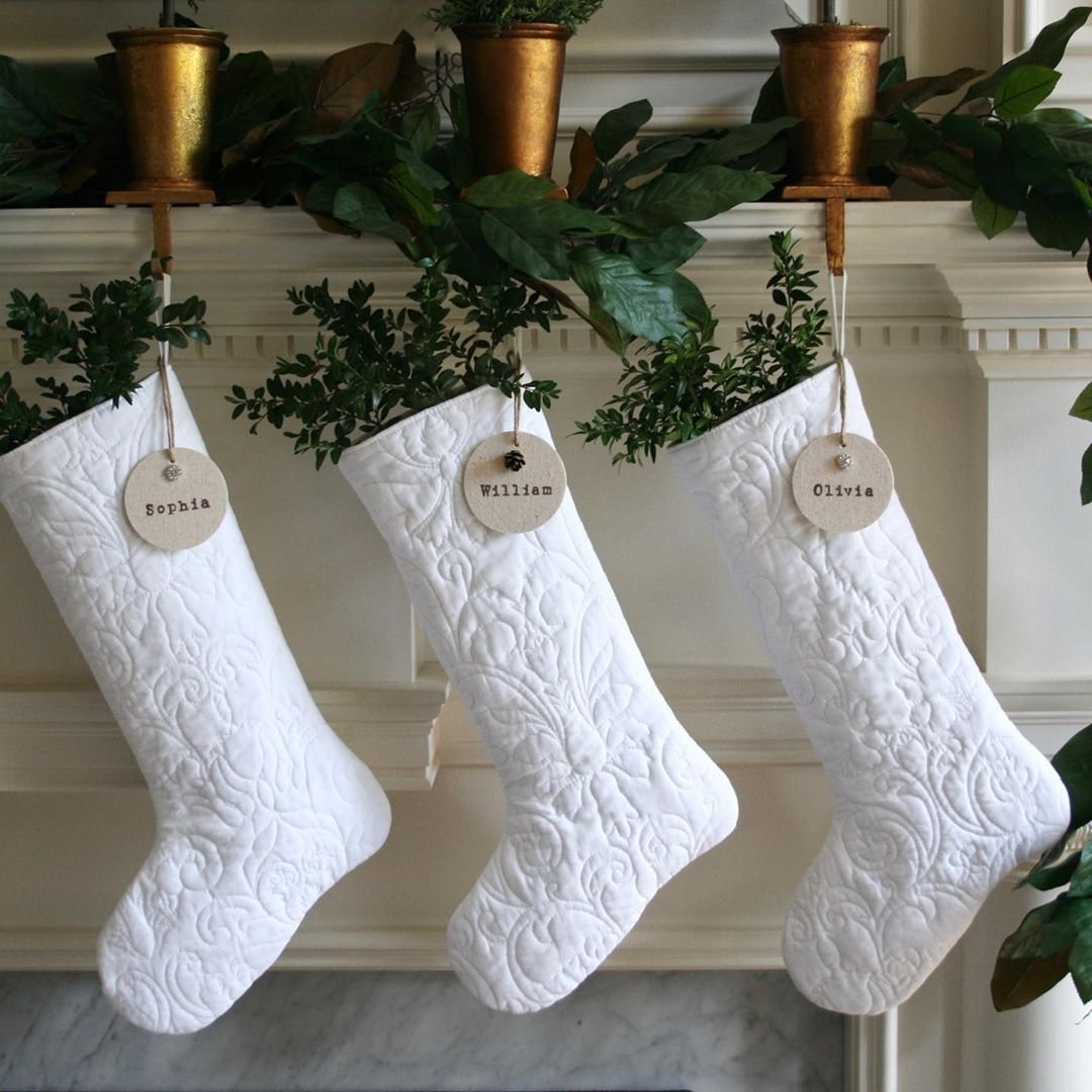 Quilted White Stockings