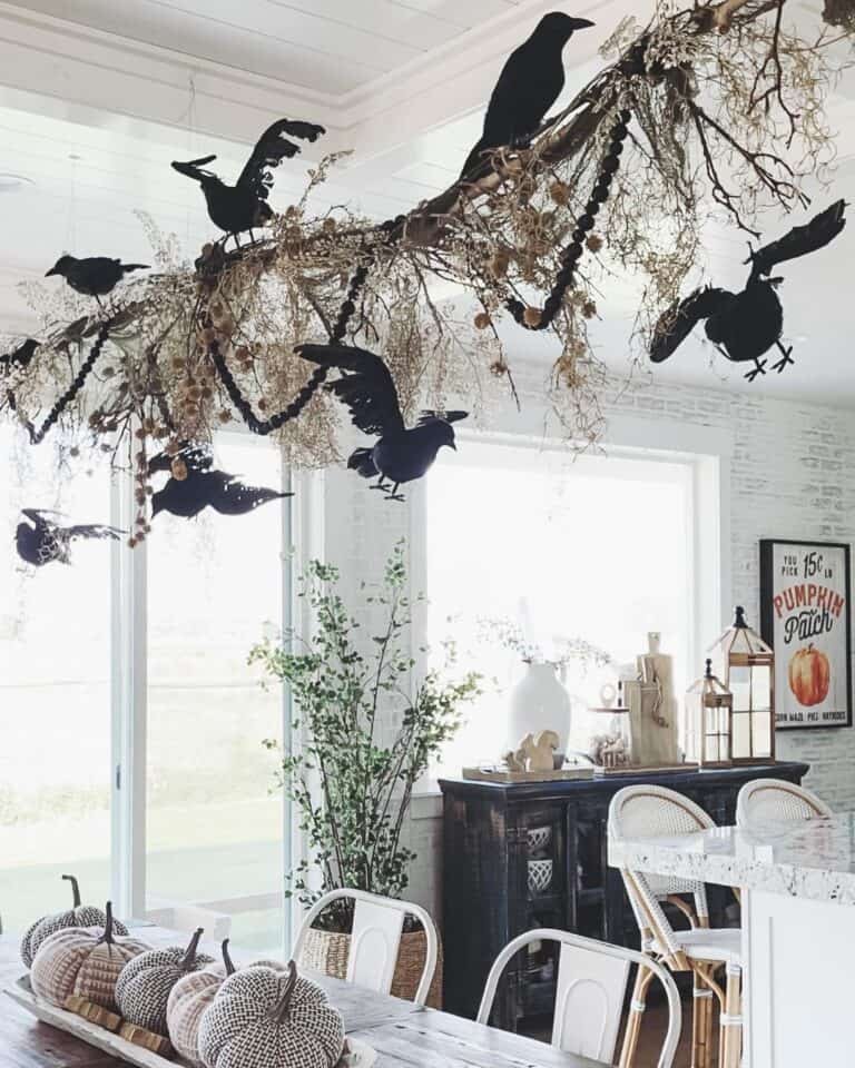 Raven-Themed Dining Room Decor