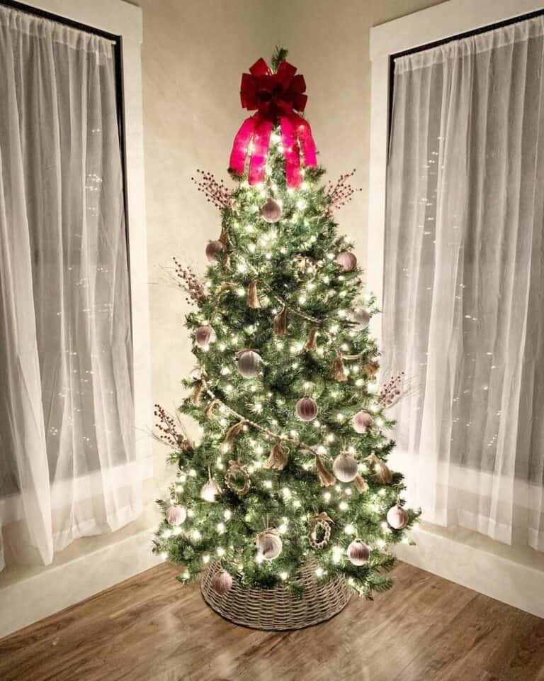 Red Bow Topper