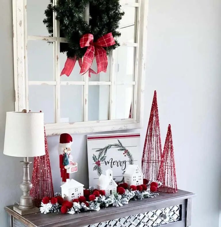 Red Entryway Christmas