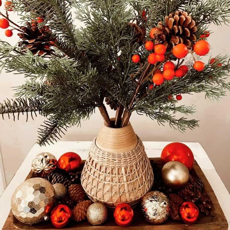 Red Gold Baubles