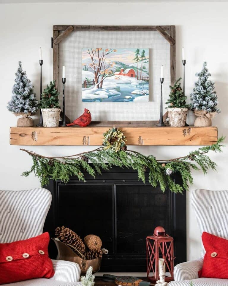 Red Mantel Decorations