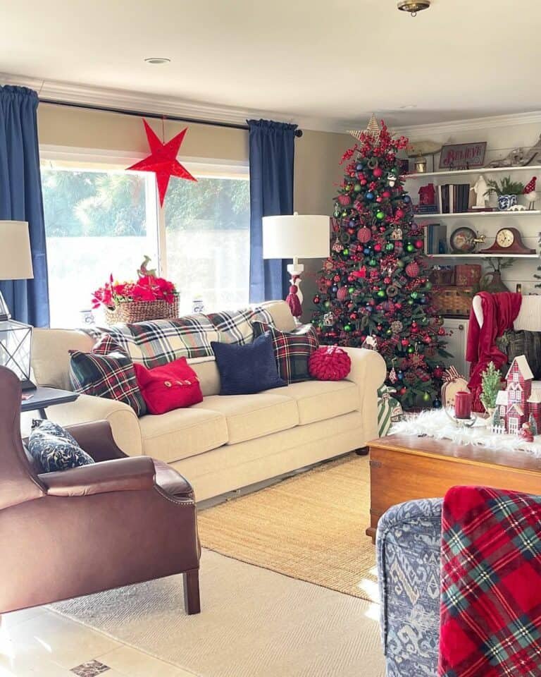 Red Plaid Stars