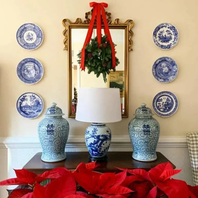 Red Poinsettia Display